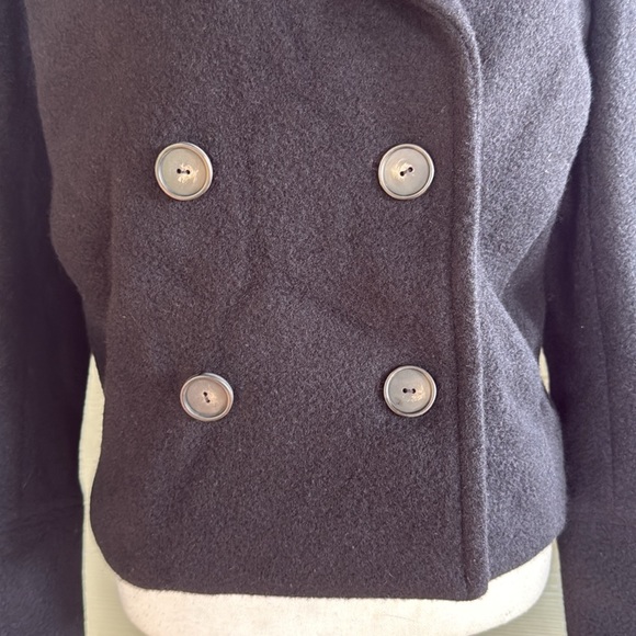 Vince Italian Wool Cropped Peacoat - Picture 7 of 16